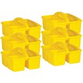 Teacher Created Resources Storage Bin, Plastic, Yellow, 6 PK 20912